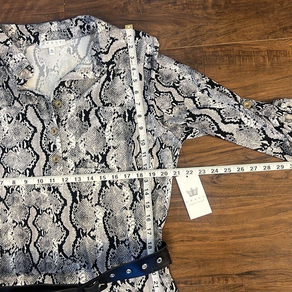 NWT Chaos New York Long Reptile Inspired Print Dress sz. XL - Picture 9 of 12